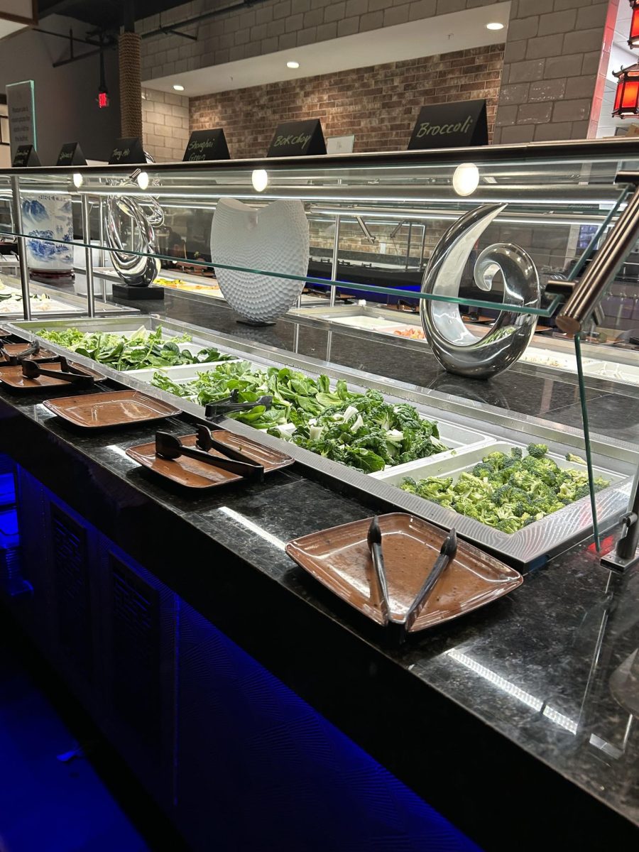 Vegetable buffet available for all you can eat services. 
