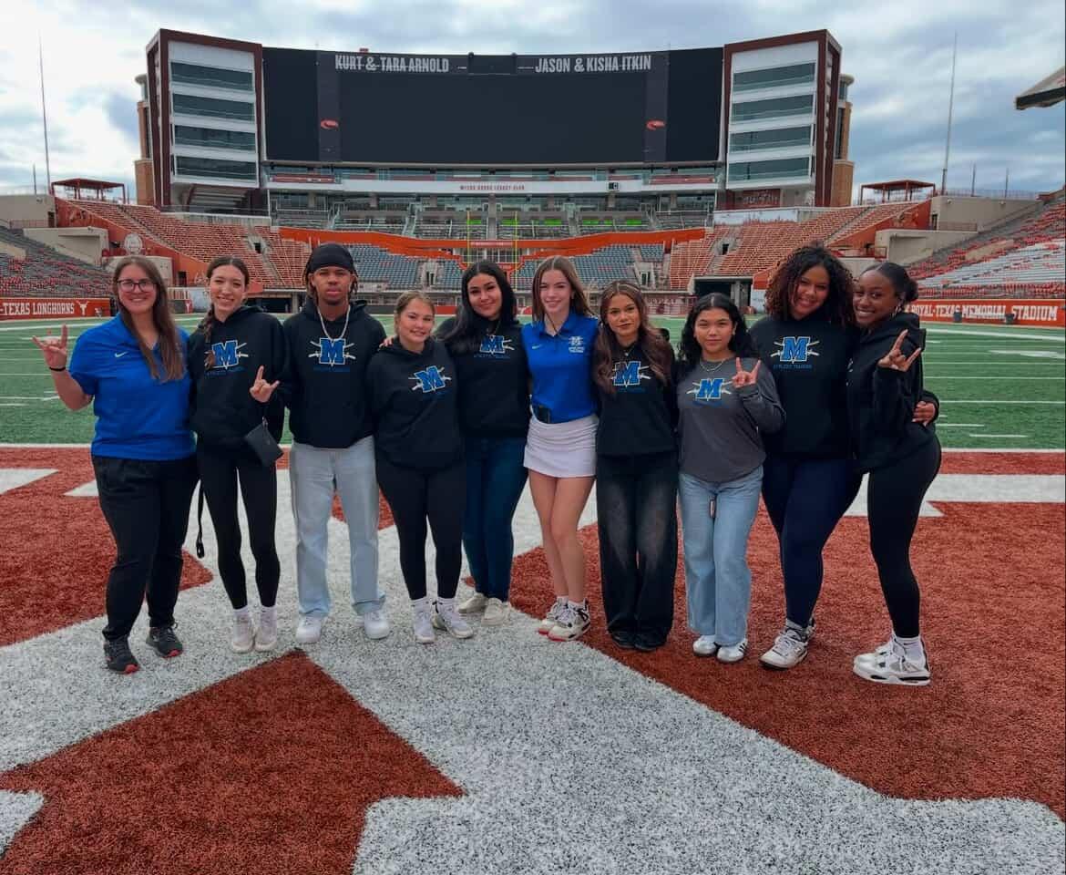The athletic training program visited the University of Texas on Jan. 30. During their visit they saw the strength and conditioning weight room, main sports medicine facility and the sports science division. Photo provided by senior Brianna Miller.