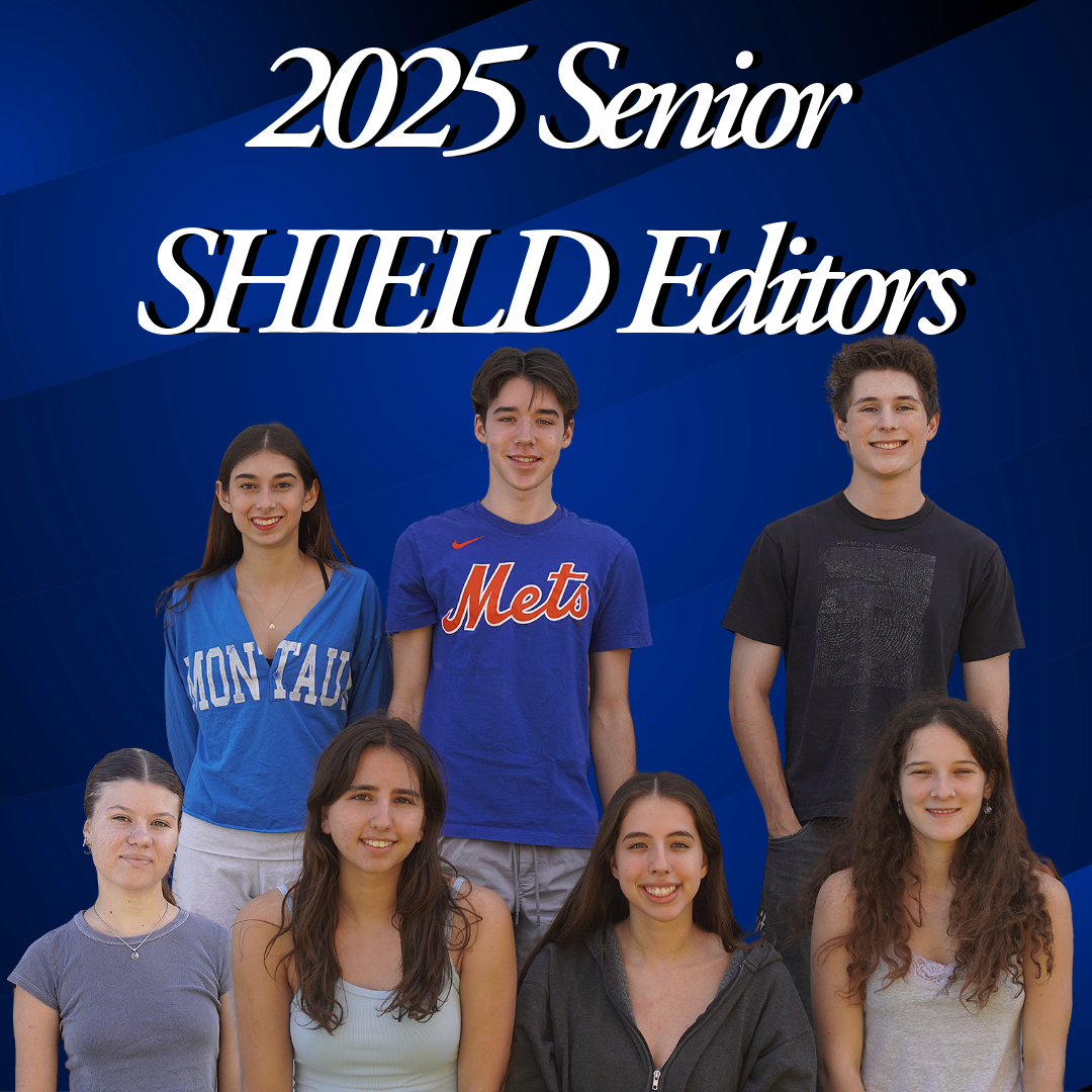 Senior Editors 2025, Co-editors in chief Nate Williams (top middle)  and Chloe Lewcock (top left ), Co-Web managers Josie Mullan ( bottom right ) and Noah Braun ( top right ), sports editor Callen Romell ( bottom left ), Social media managing editor Camilla Vandegrift ( bottom left middle), and Opinion editor Shila Gill ( bottom right middle). 