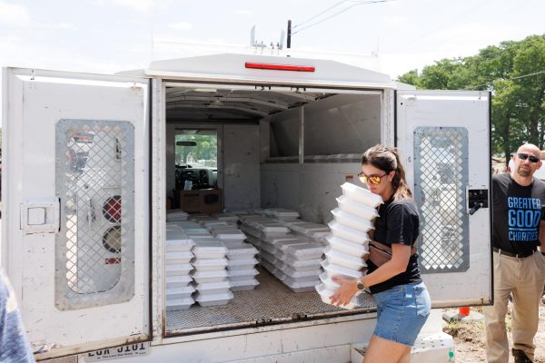 #ChefsforTexas: WCK distributes meals in Hunt, TX
World Central Kitchen has been distributing meals to first responders and families affected by recent floodwaters. Photo accessed on the World Central Kitchen Flickr account, reposted here under the terms of a creative commons license.