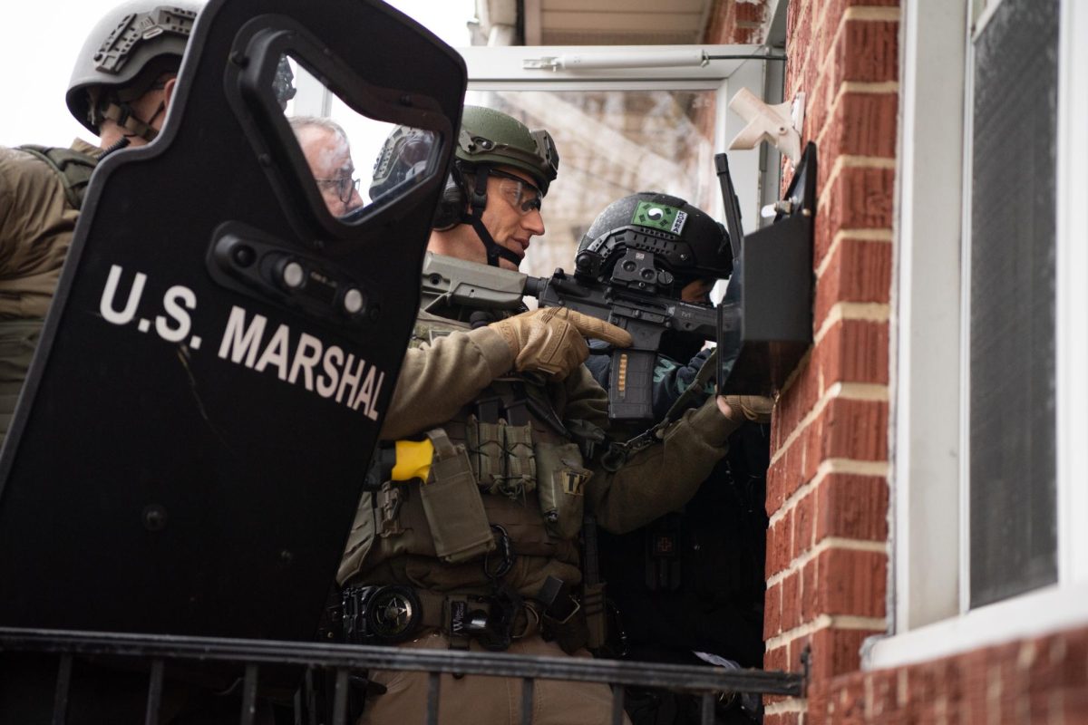 U.S. Marshals arrest drug offenders during Operation Ignite the Light in Baltimore, Maryland, in 2022. Photo accessed on the Office of Public Affairs Flicker account. Reposted here under a Creative Commons license.