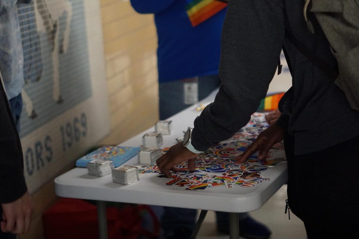 Pride stickers available during pride week 2023.