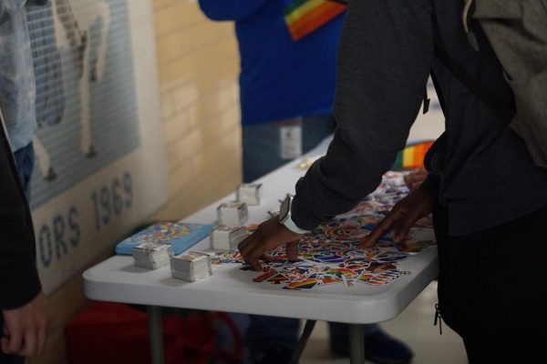 Pride stickers available during pride week 2023.