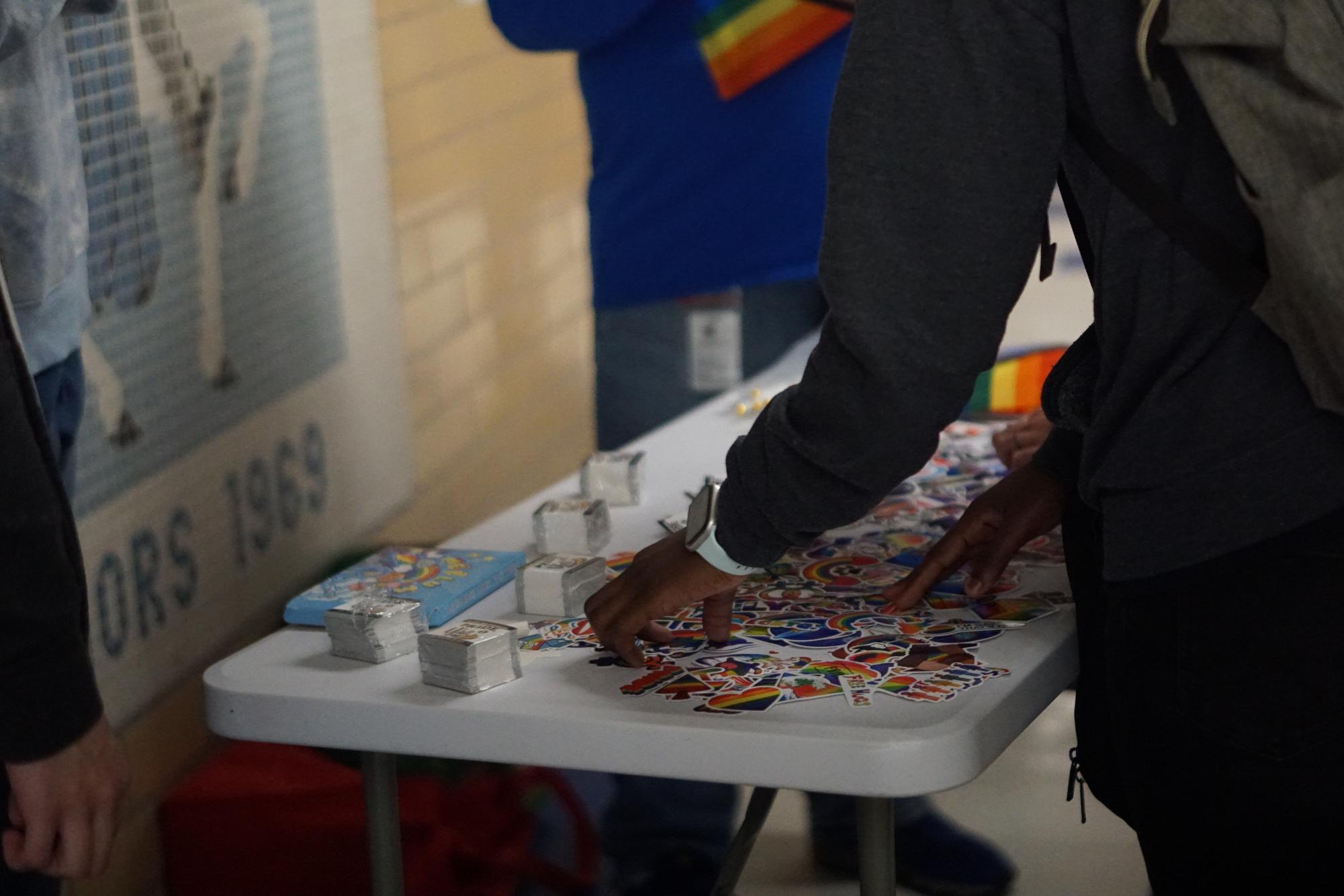 Pride stickers available during pride week 2023.