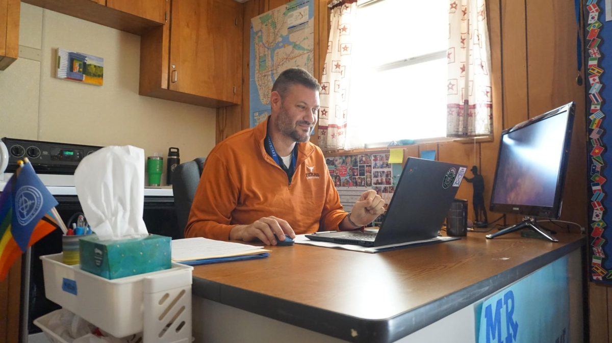 BACK FOR MORE: For new special education teacher Justin Marlin, being at McCallum is nothing new. After becoming the JV-B girls soccer coach last year, Marlin is excited to teach here full time. 

“I’ve been trying to get to McCallum for a long time,” Marlin said.

After teaching resource, inclusion and special education for kinder-fifth grade at Doss Elementary, Marlin was ready for the next step at McCallum. While he taught math and reading at Doss, now he focuses on social studies. He leads resource (small groups) for world geography, world history, U.S. history and government. Marlin is also an inclusion teacher for Coach Tucker’s world geography classes. 

Marlin also teaches outside of the classroom on the soccer field.

 “The girls in the soccer program are all so amazing and dedicated,” Marlin said. “They are such a great group of people to work with.”

The community was a big reason for why Marlin believes McCallum is a great fit for him. 

“This is such an inclusive and accepting group of kids, and I feel like this is a place where you wouldn’t see lots of bullying.” Marlin said. 

After experiencing different schools, Marlin knows what he wants to bring to McCallum and the role he wants to play in the community.

 “This is a place where you can do your own thing, and be your own person, and I think that is very special.”

Caption by Sylvia Hurtado.