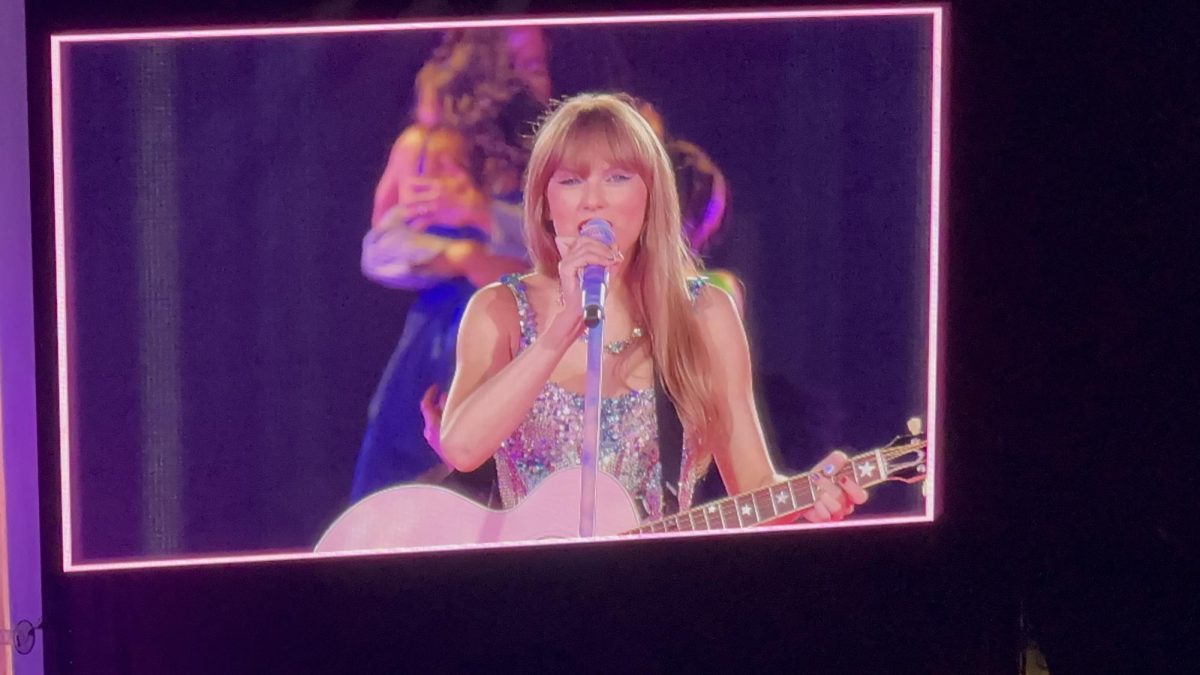Taylor Swift performs her "Lover" set at the Eras Tour on April 21, 2023.