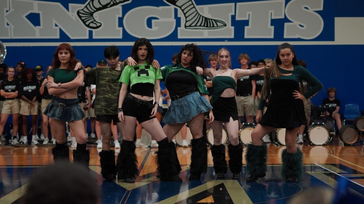 BLU3 Crew performing Knarly by KATSEYE at the pep rally on Sep. 19