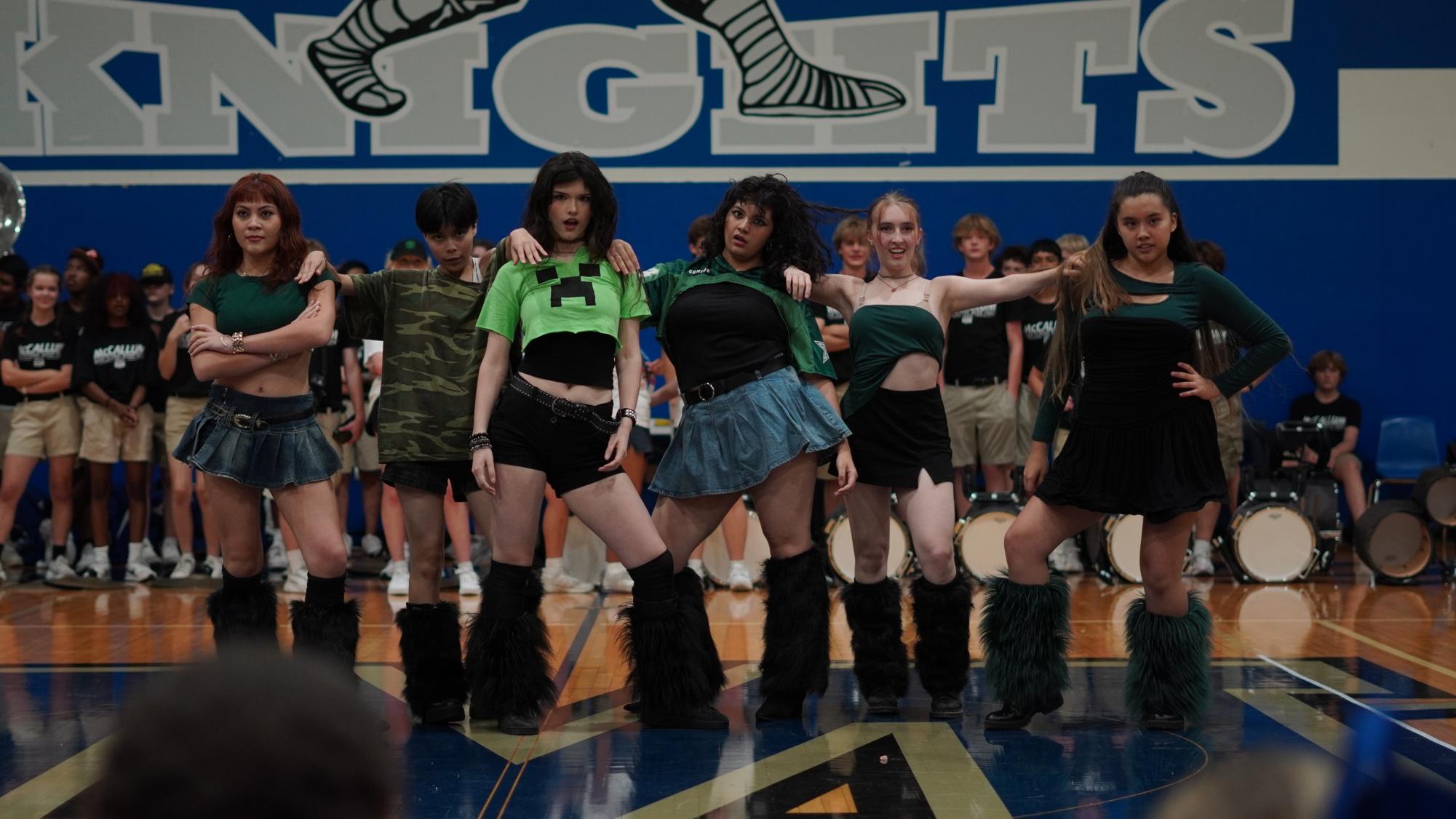 BLU3 Crew performing Knarly by KATSEYE at the pep rally on Sep. 19