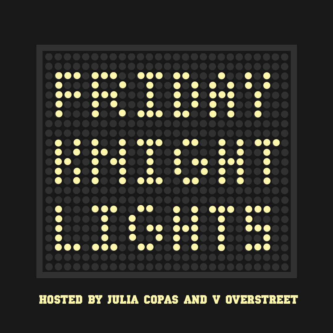 Graphic of the Friday Knight Lights podcast. Designed by V Overstreet..