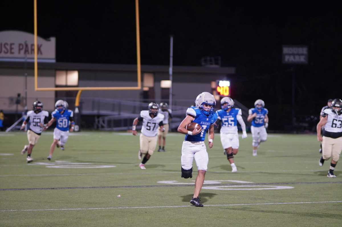 Senior Cooper Hensley driving the ball on Nov. 7, the hottest November day ever recorded 