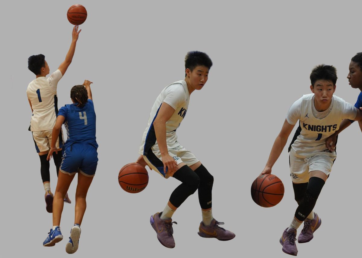 Freshman El Chen from a girls basketball game on 11/17. Graphic by Vera Petrowsky