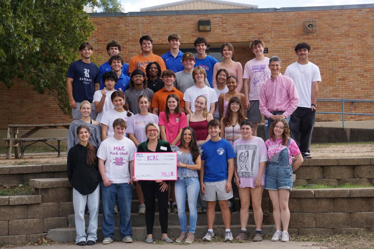 During a visit from the Breast Cancer Resource Center of Texas as guest speakers, the PALS Program completed its donation on Nov. 14, following its fundraising efforts during Pink Week.