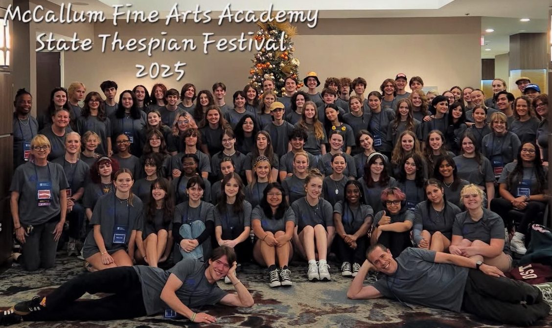 Group photo of all the students who participated in the 2025 Texas State Thespians festival. Photo courtesy of Samantha Panzer.