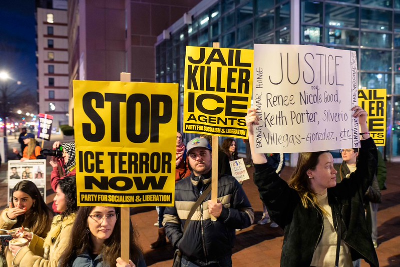 Nationwide protests erupted after the deaths of Americans at the hands of ICE agents. Photos accessed by creative commons license on Flickr through the account of Geoff Livingston.