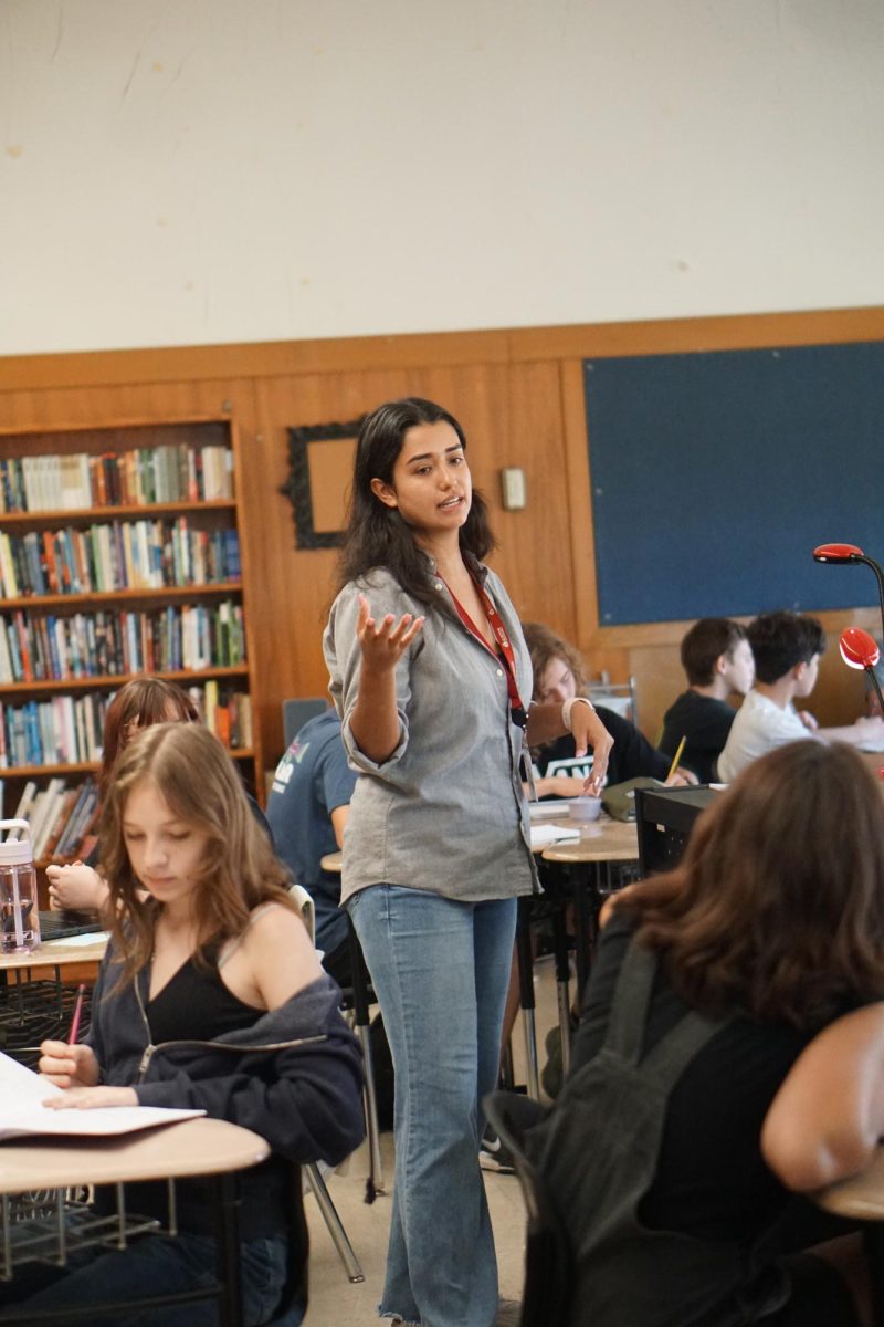 Sara Porsa in her first year as a McCallum English teacher.