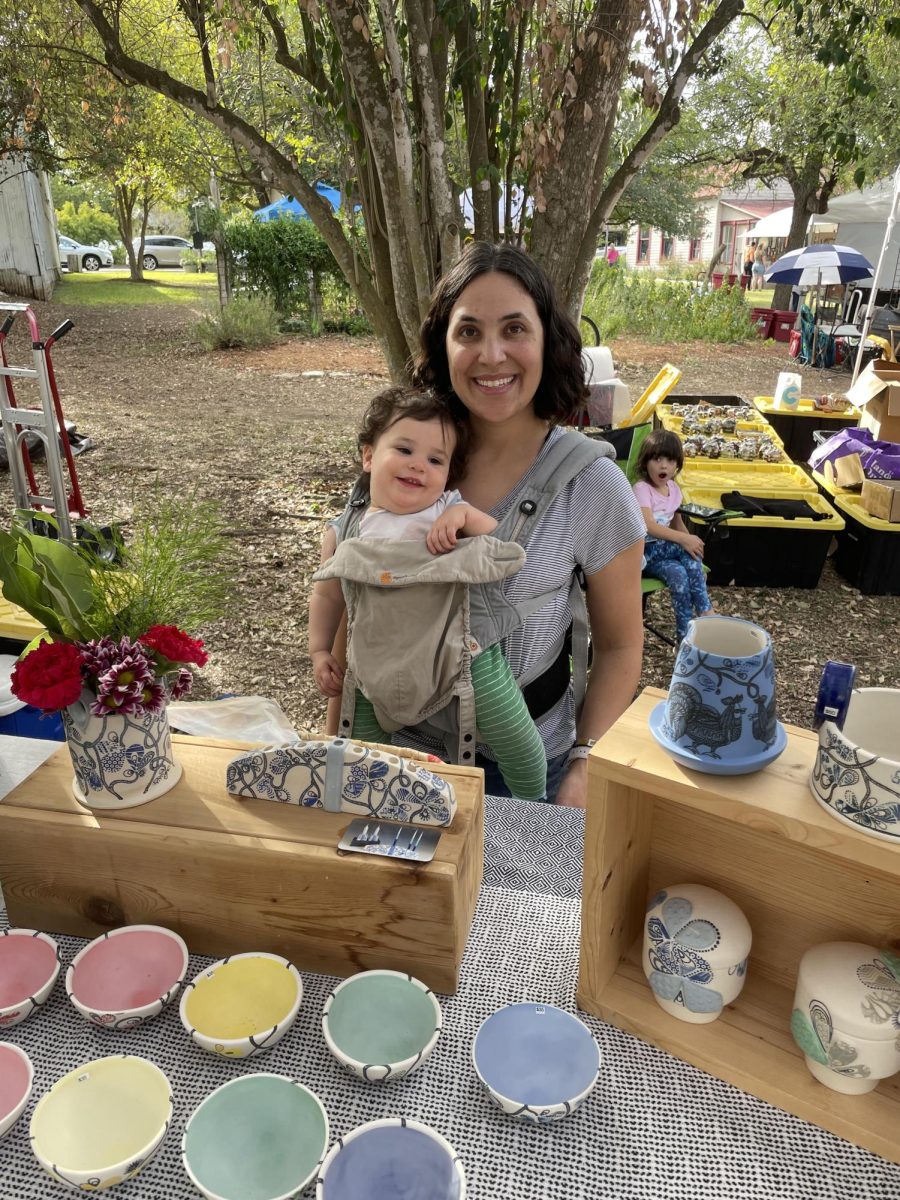 Teacher Abby Burnham sells her work at a local art show. Photo courtesy of Burnham. 